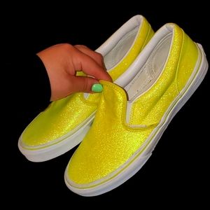 Vans Classic Slip-on Yellow Glitter
